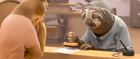 zootopia sloth gif