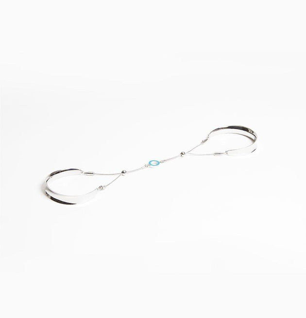 Silver bangle product image on a white background