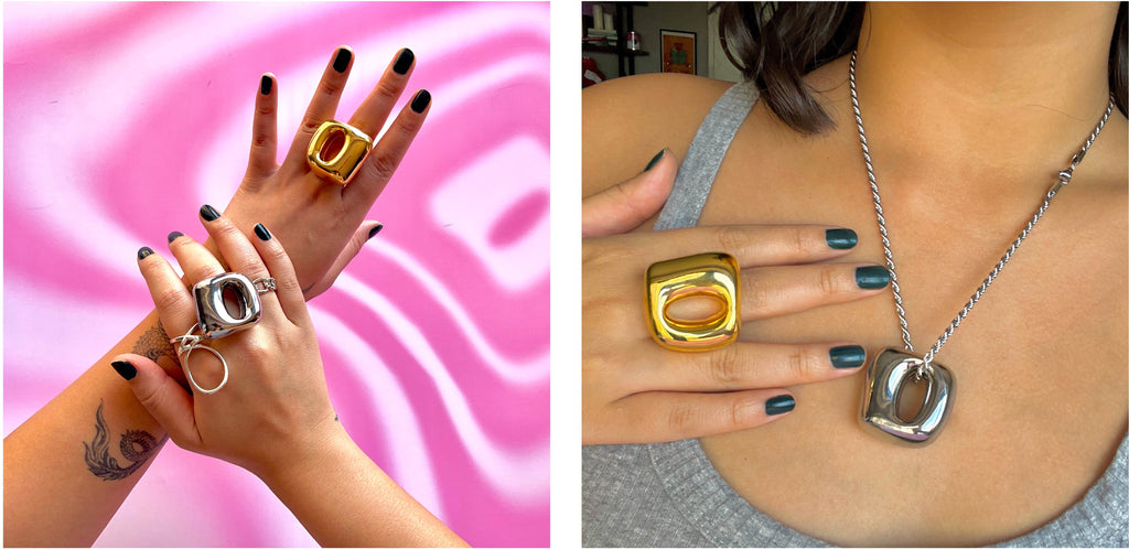 picture of hands wearing the unbound flick vibrator