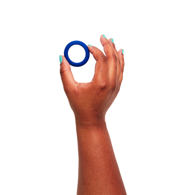 Hand holding silicone c-ring