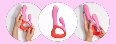 photo collage of hand model holding Clutch in various positions