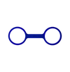 Navy blue silicone handcuffs