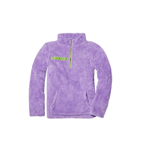 Violet Unbound fleece with green logo