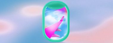 illustration of a TSA security scanner with green glow