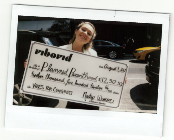 Vibes for Congress donation to Planned Parenthood