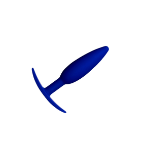 Navy blue silicone butt plug