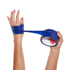 Hands using Tether bondage tape